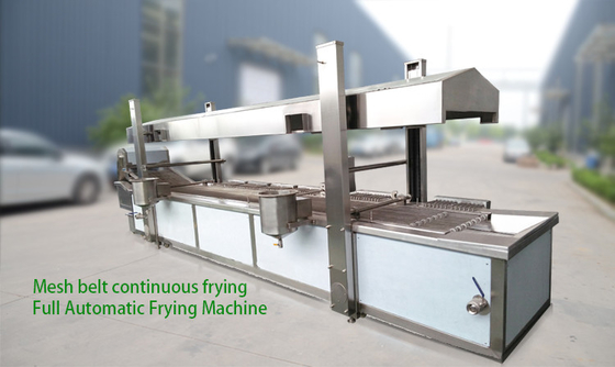 Machine à frire industrielle de 500 kg/h, machine à frire les frites au poulet au GNL