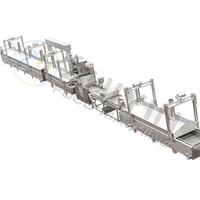1000 kg/h de pommes de terre Frites surgelées ligne de production SS304 chauffage au gaz