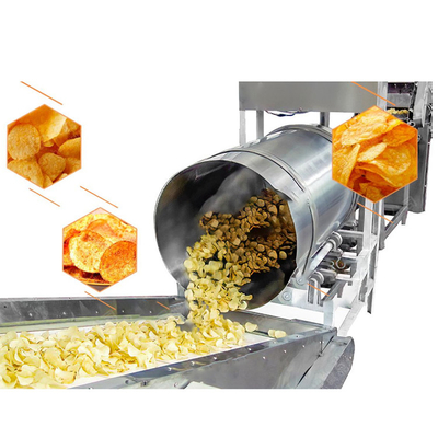 380V ligne de production de chips de pommes de terre frites 1500kg/h chauffage rapide
